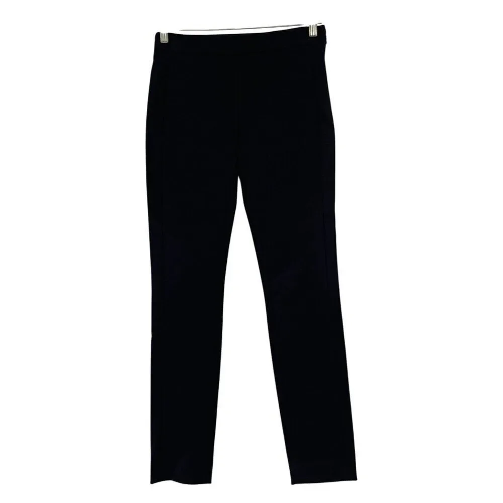 Tory Burch Womens Maude Legging Pants sz 0 Navy Blue Cotton Stretch 41694 NWT